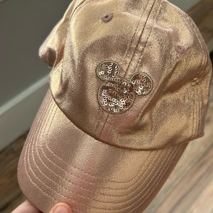Rose gold disney hat. With sequins.
